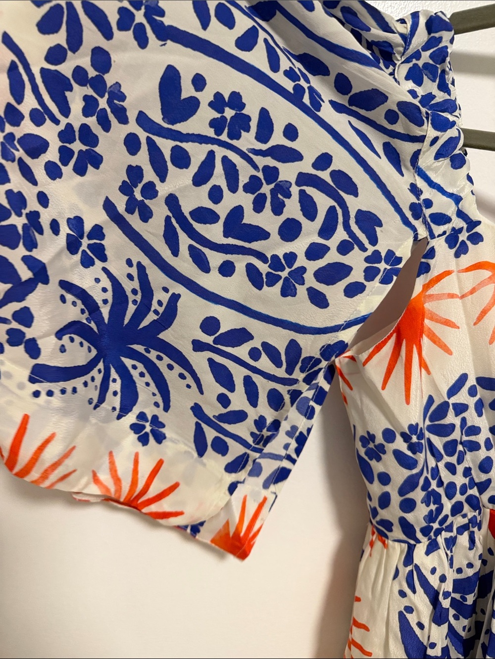 NWT Farm Rio Blue & Orange Printed Women's Dress - Picture 7 of 9